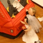 Garbage Truck Groom\'s cake-detail