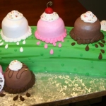 Pickle and Ice cream  cake