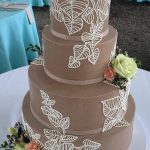 Taupe Falling Leaves