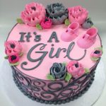 Classic Grey and Pink "It's a Girl"