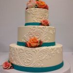 Classic Teal Bands with Scrolling