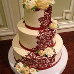 Cascading Lace Burgundy