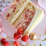 Raspberry White Chocolate Cake Slice