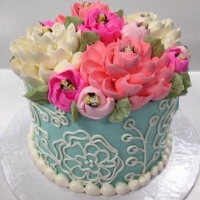 Signature Floral Tiffany Lace Cake