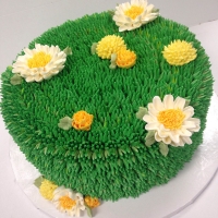 Signature Grassy Flower Field Cake 2