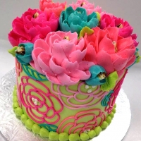 Signature Open Rose Flowers Cake