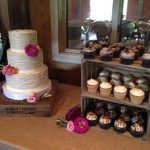 Rustic Wedding Cake and Cupcakes