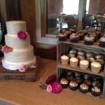 Rustic Wedding Cake and Cupcakes